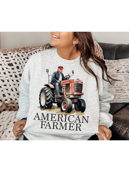 American Farmer Trump Crewneck Sweatshirt