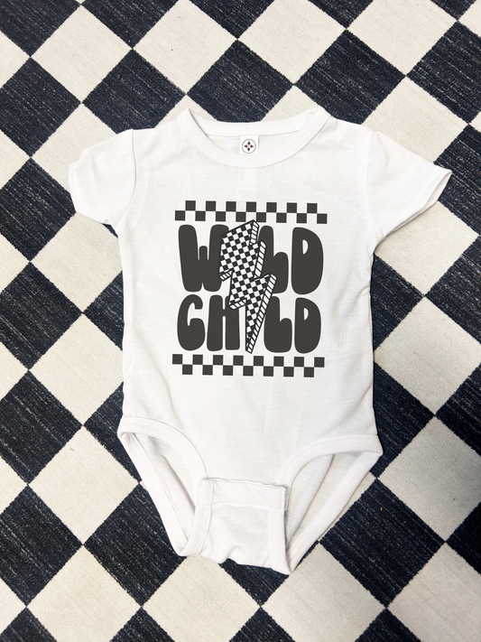 Wild Child Checker Onesie