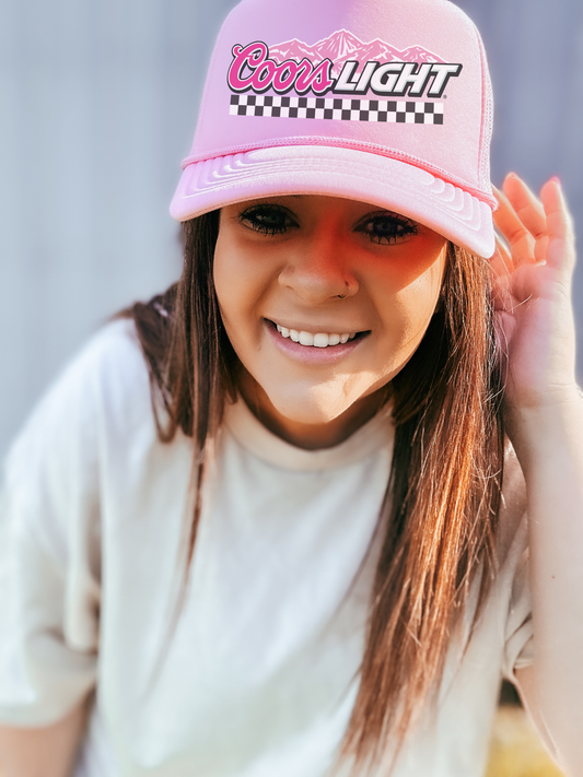 Pink Coors Light Trucker Hat