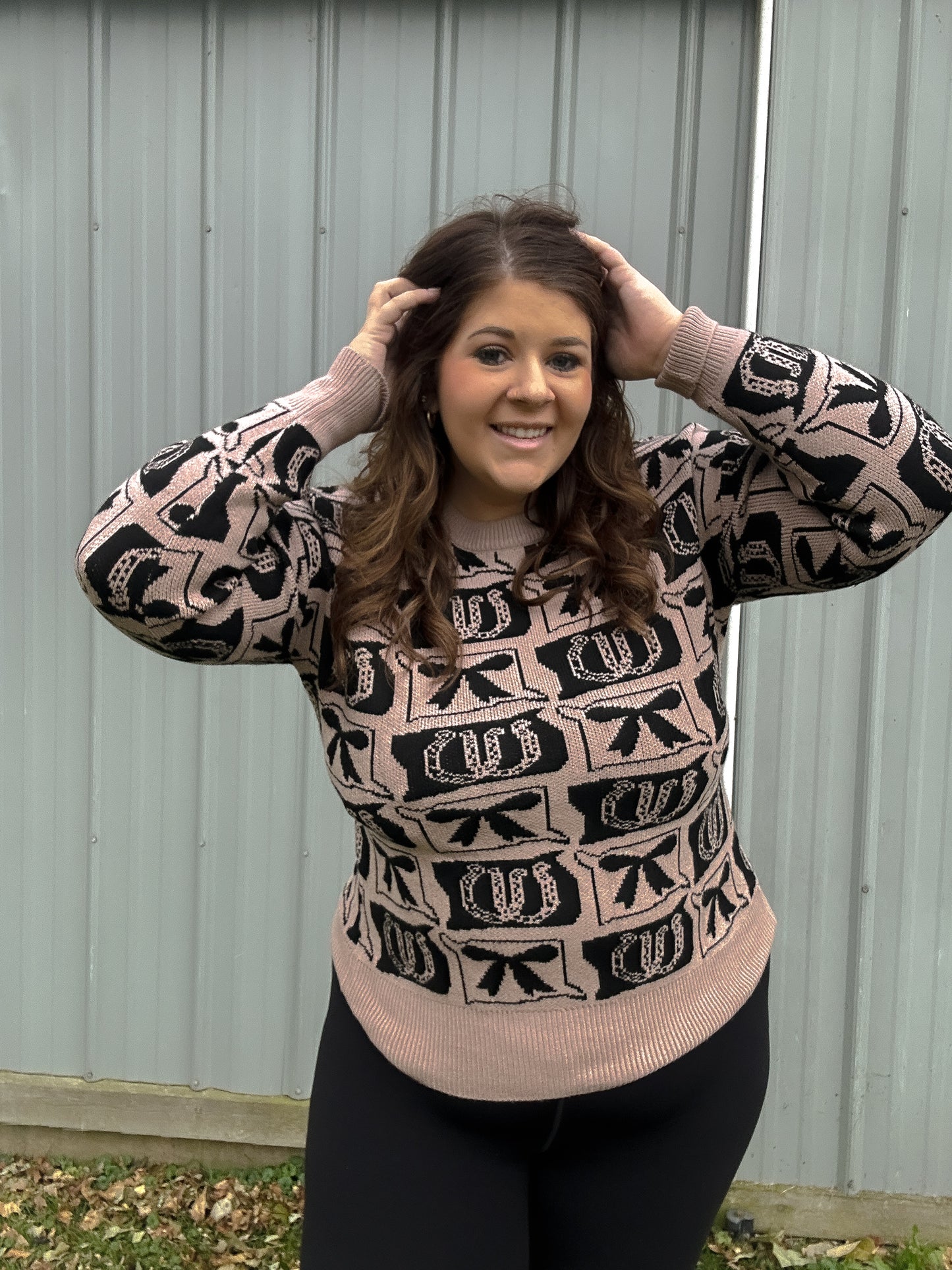 Cowboy Bow Knit Sweater