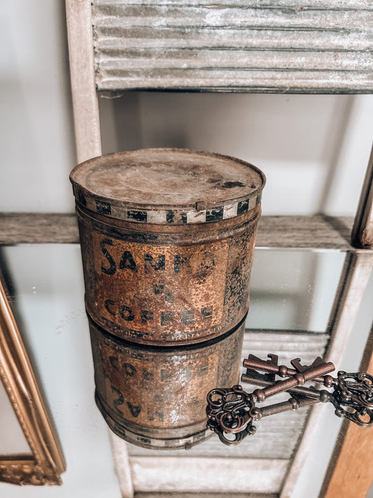 Rusted Sanka Coffee Tin