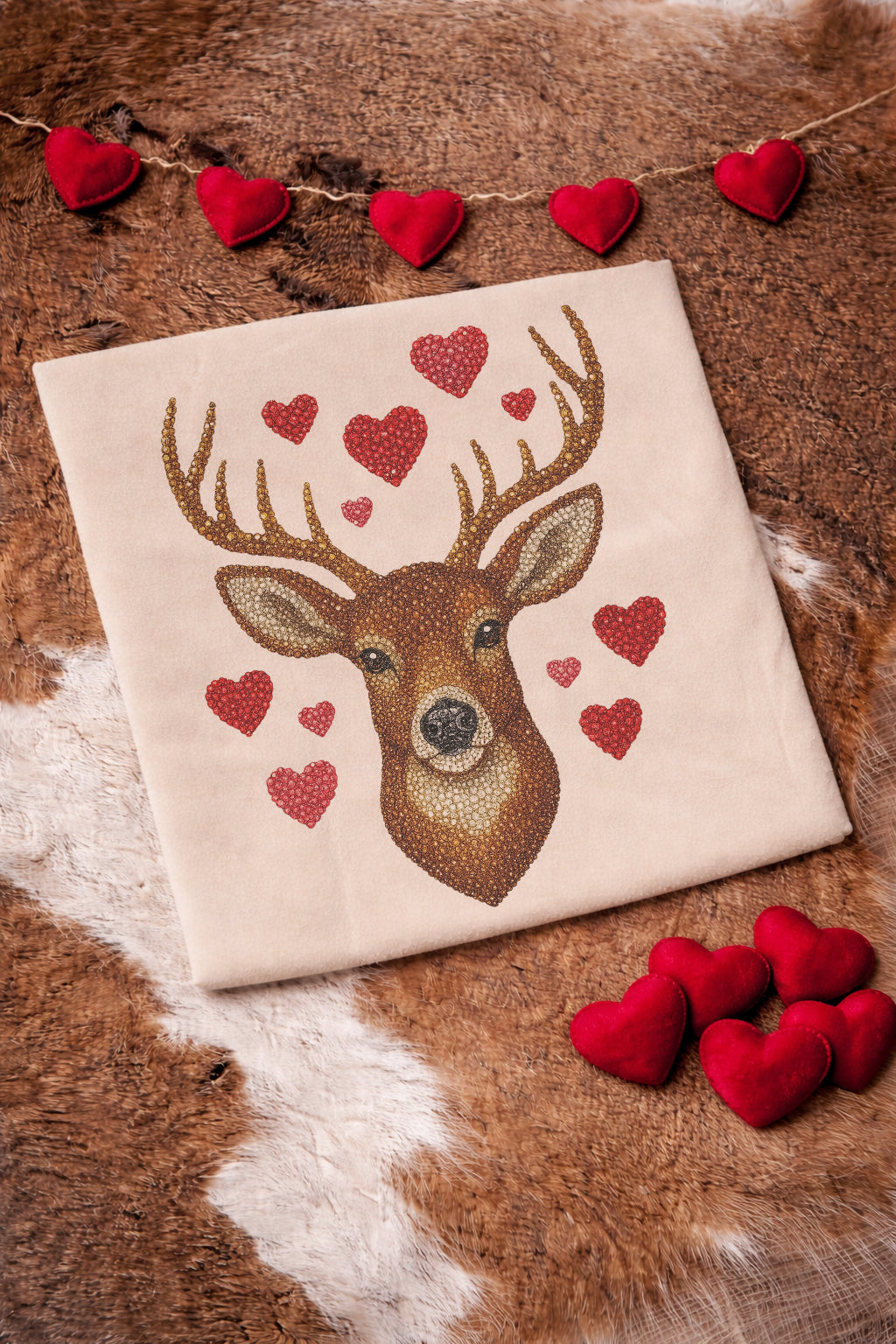 Valentine Rhinestone Deer