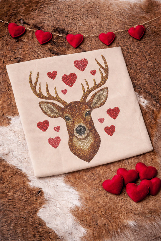 Valentine Rhinestone Deer