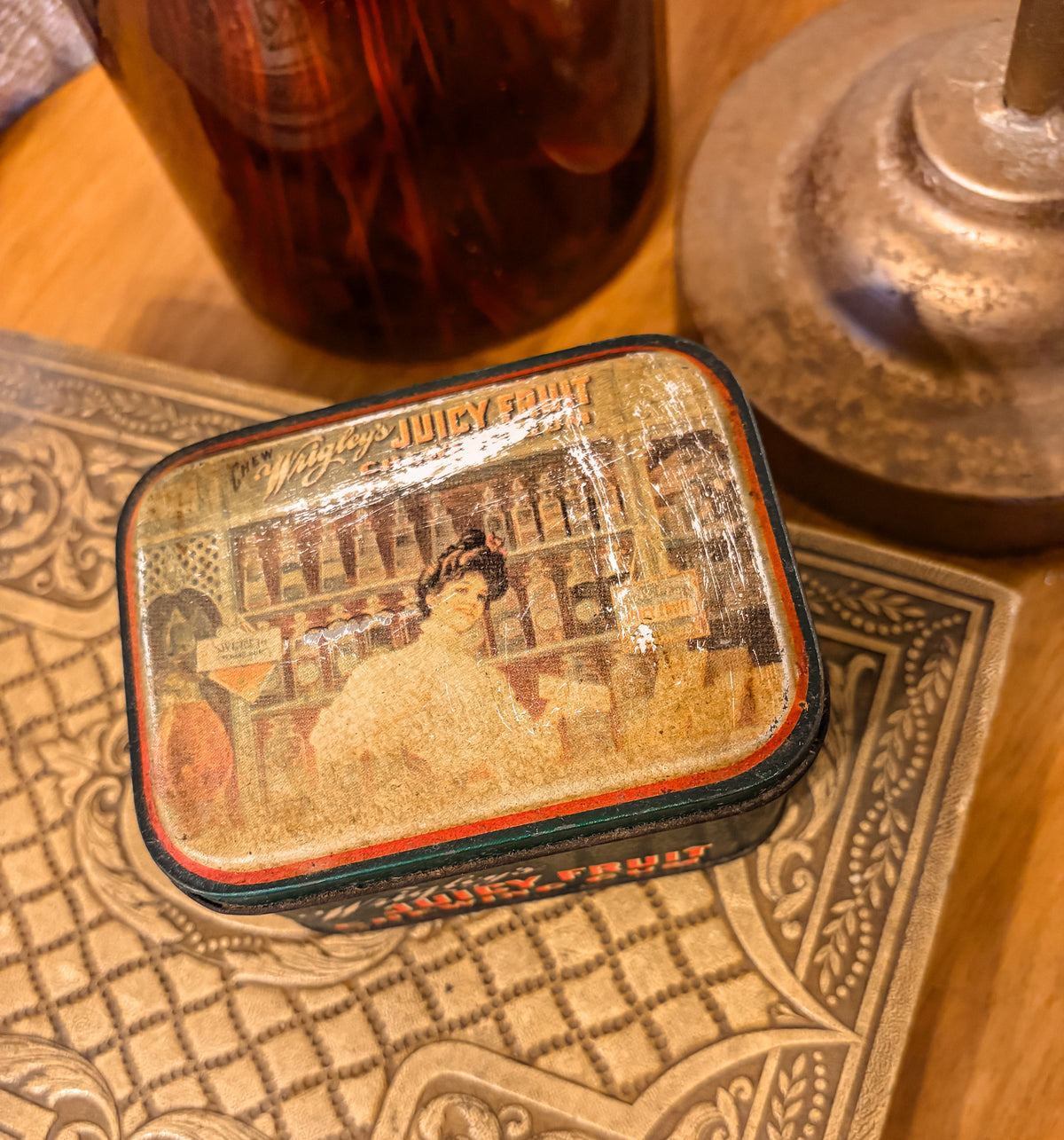 Vintage Bristol Ware Wrigley’s Juicy Fruit Advertising Tin