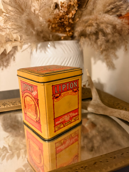 Vintage 1990s Lipton Tea Planter Ceylon Advertising Tin