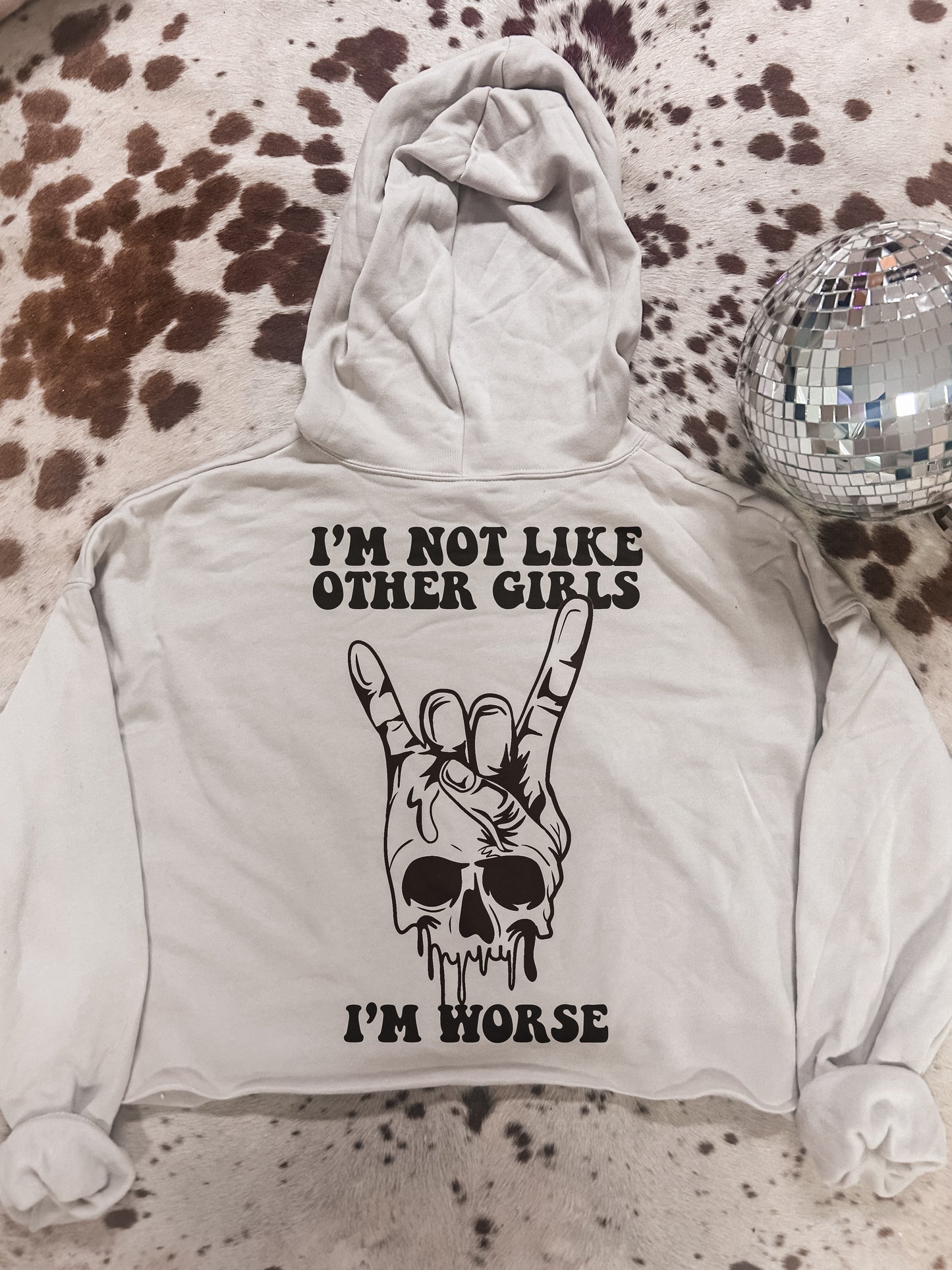 Not Like Other Girls -  Crop Hooded Sweatshirt