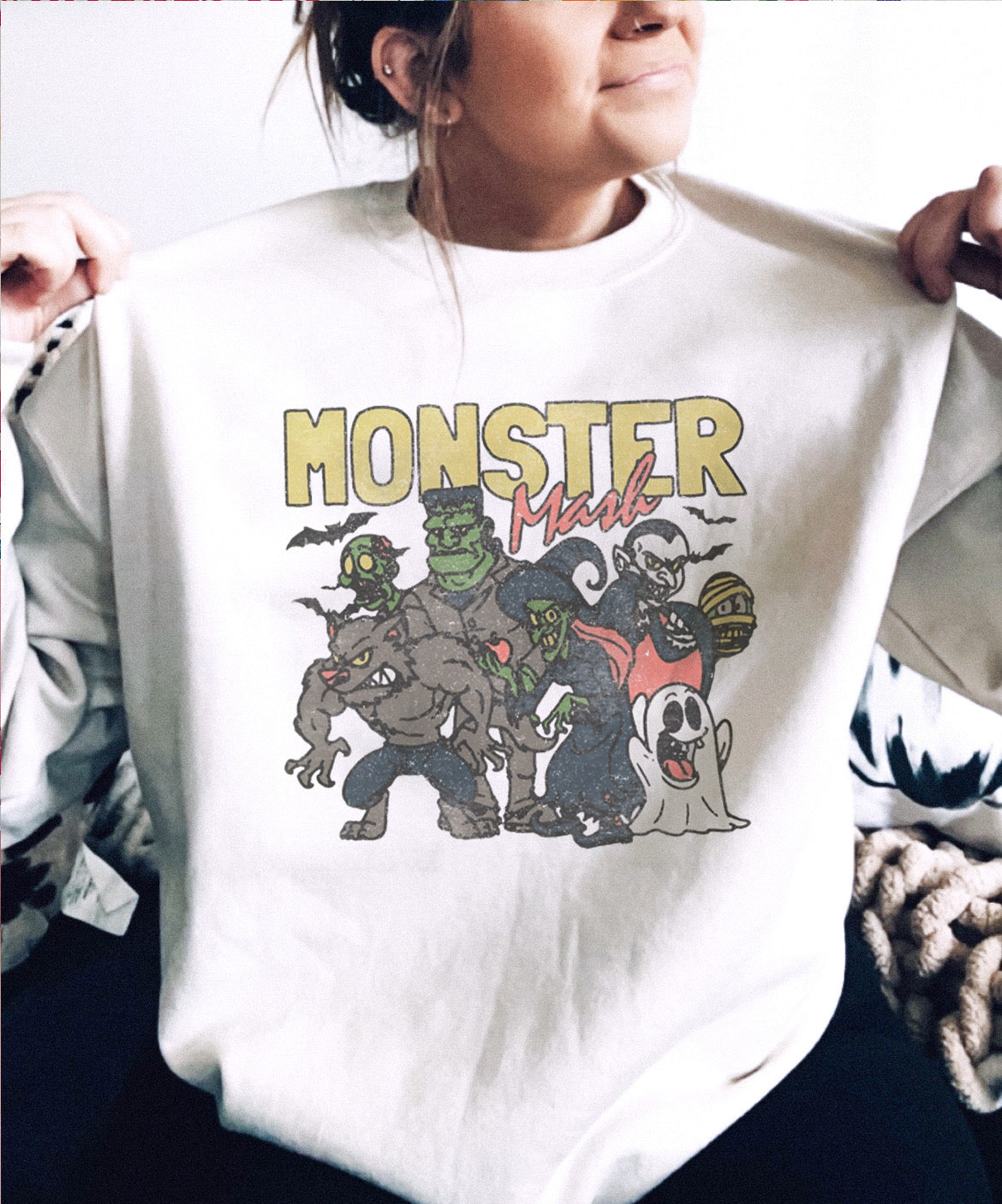 Vintage Monster Mash Crewneck Sweatshirt