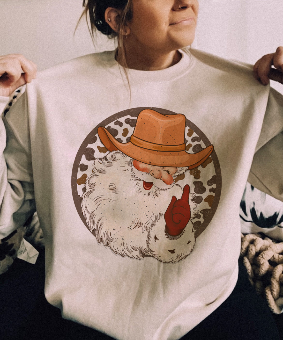 Cowboy Santa Crewneck Sweatshirt