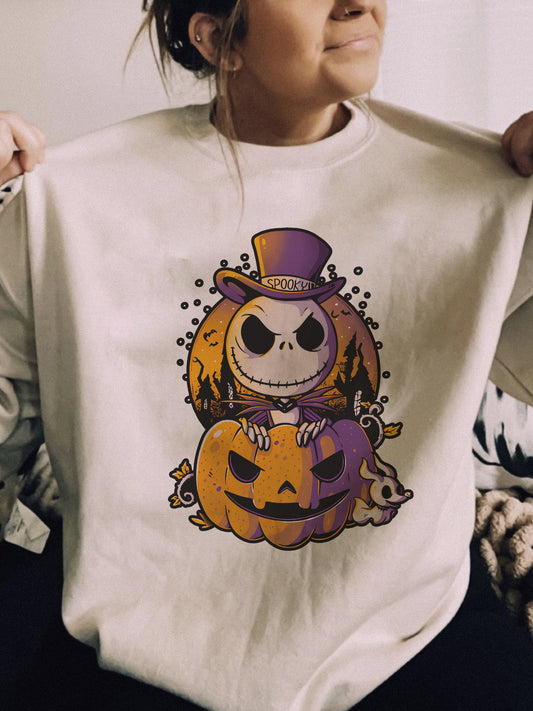 Jack Skellington Pumpkin Crewneck Sweatshirt