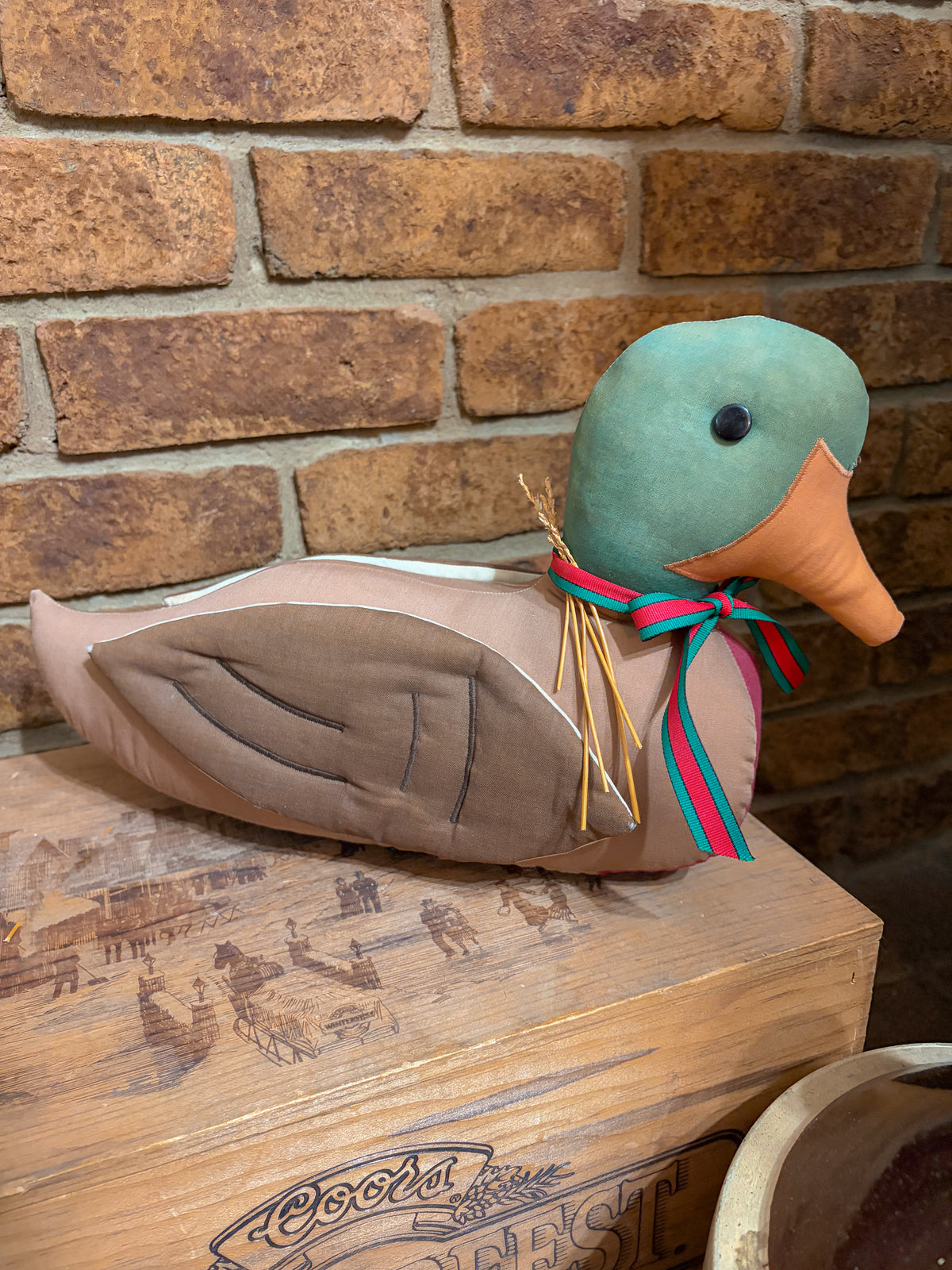 Vintage Fabric Mallard Duck