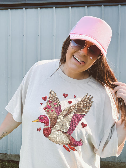 Valentine Rhinestone Duck