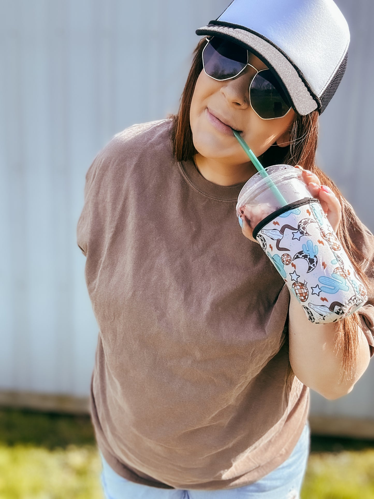 Western Disco Iced Coffee Coozie (20-24oz)