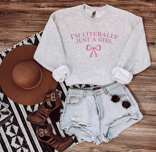 Just A Girl Crewneck Sweatshirt