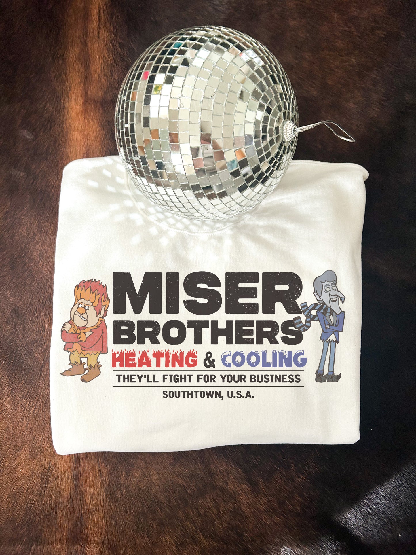 Miser Brothers Heating And Cooling Crewneck Sweatshirt