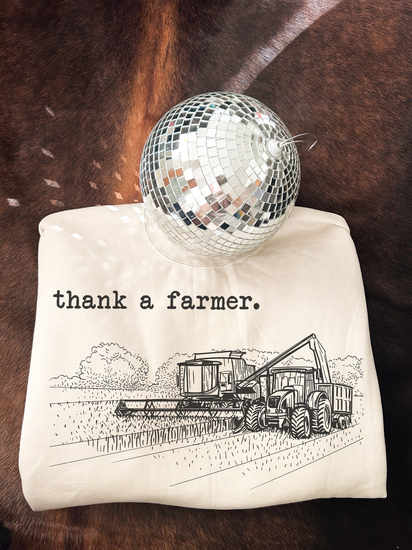 Thank A Farmer Crewneck Sweatshirt