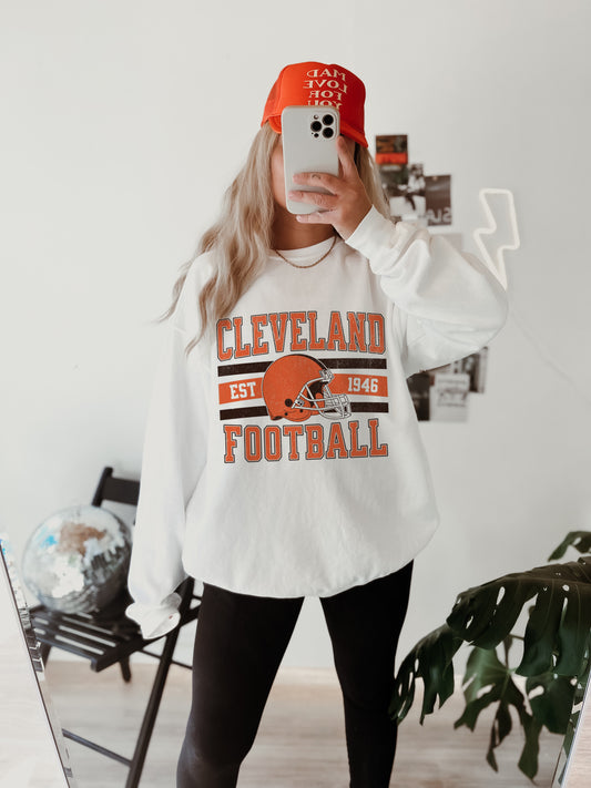 Cleveland Football Crewneck Sweatshirt