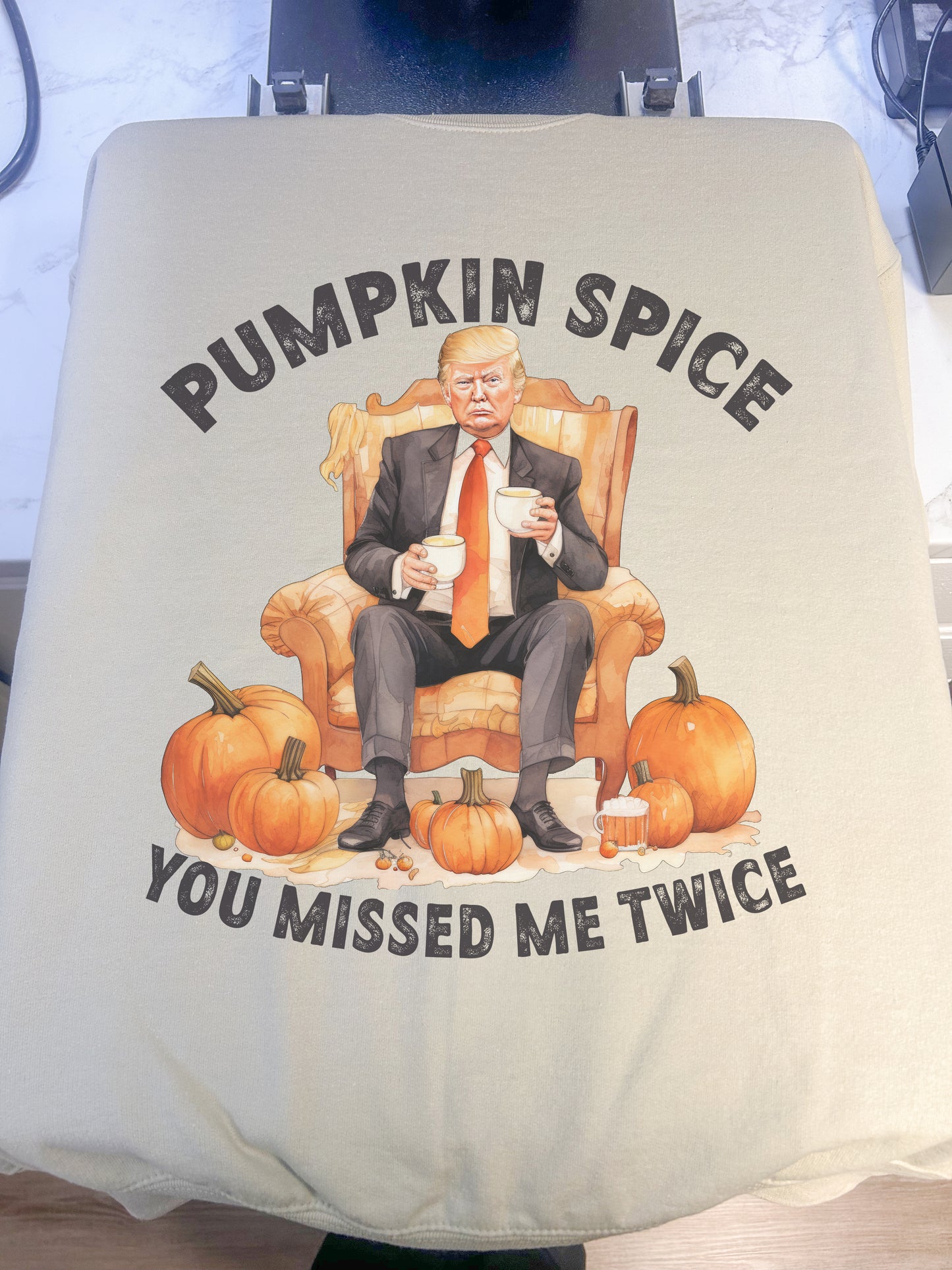 Pumpkin Spice Trump Crewneck Sweatshirt