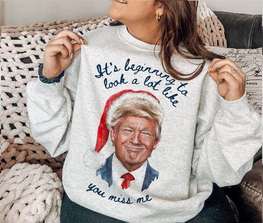 Santa Hat Trump Crewneck Sweatshirt