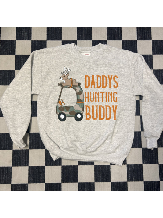 Daddys Hunting Buddy Youth Crewneck