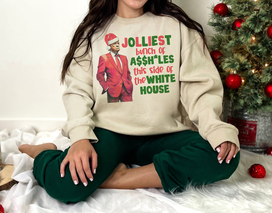 Jolliest Bunch Trump Crewneck Sweatshirt