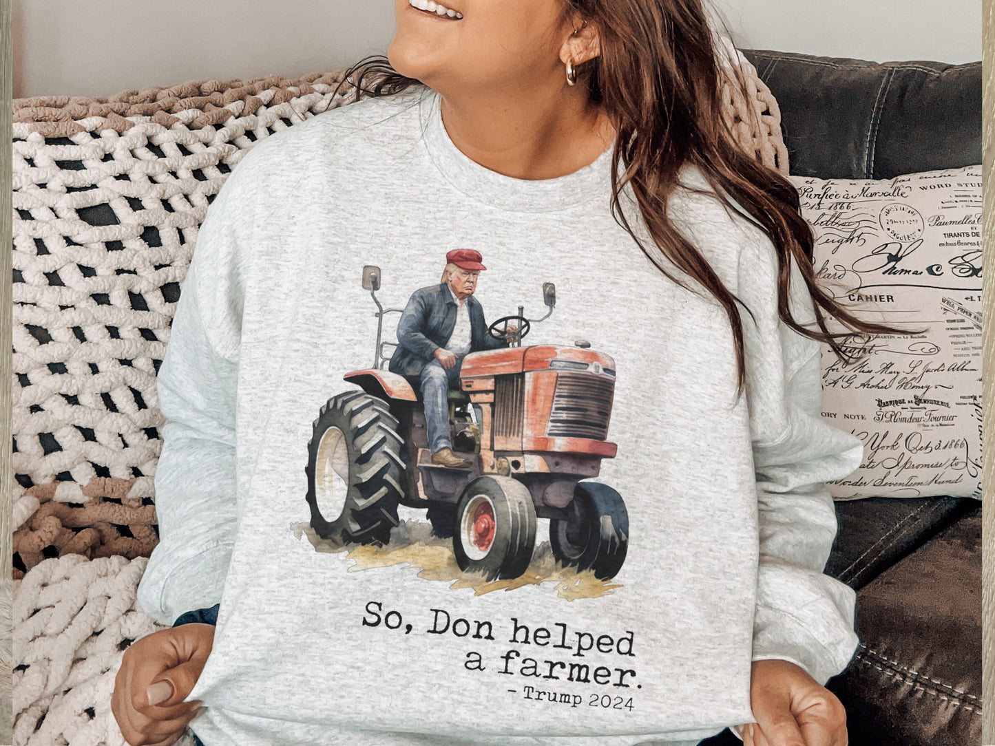 Don Helped A Farmer Crewneck Sweatshirt