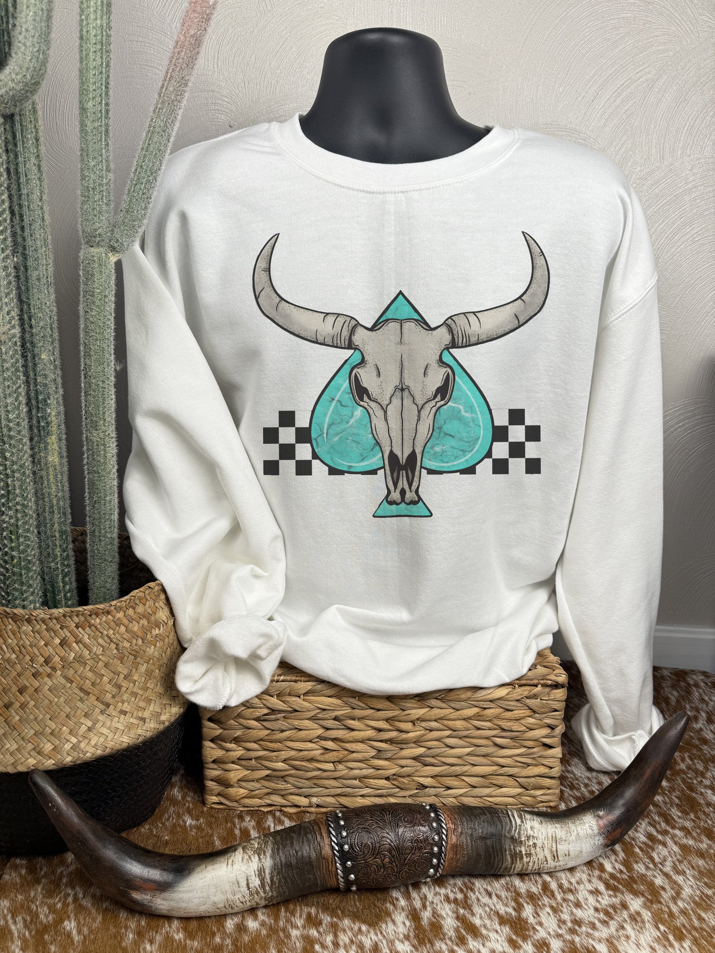 Spade Longhorn Skull