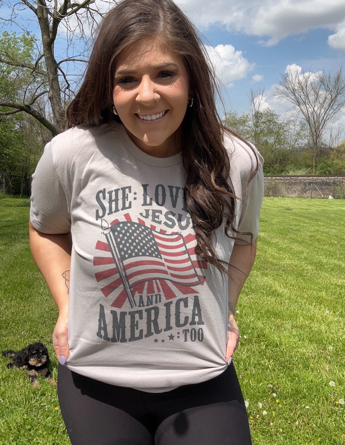 Loves Jesus and America Tee