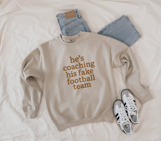He's Coaching Faux Embroidery