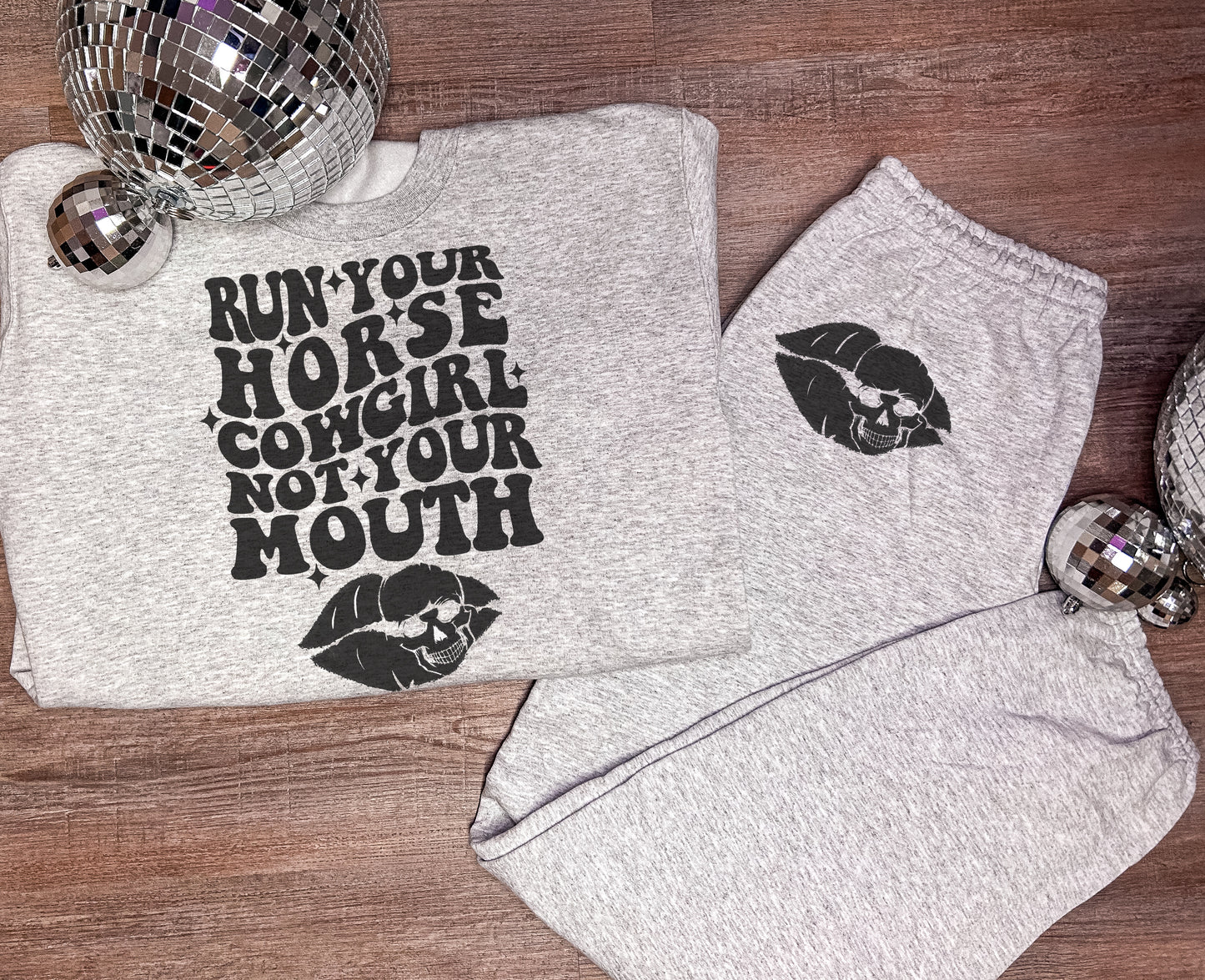 Run Your Horse Cowgirl Sweats Set