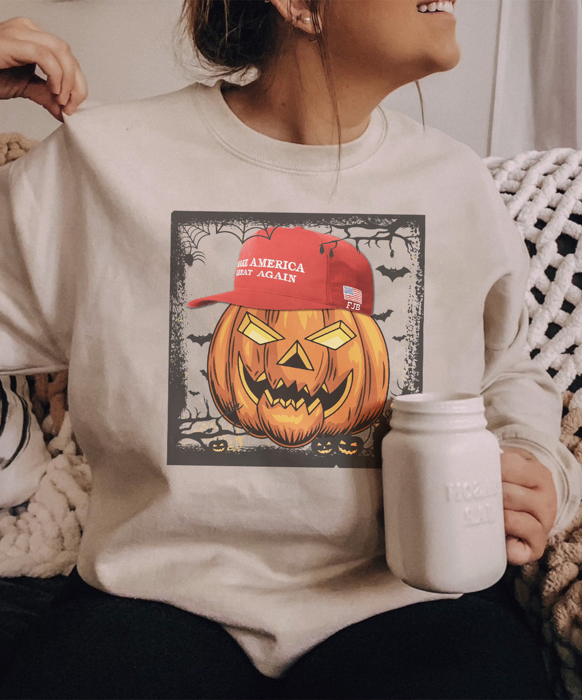 MAGA Pumpkin Crewneck Sweatshirt