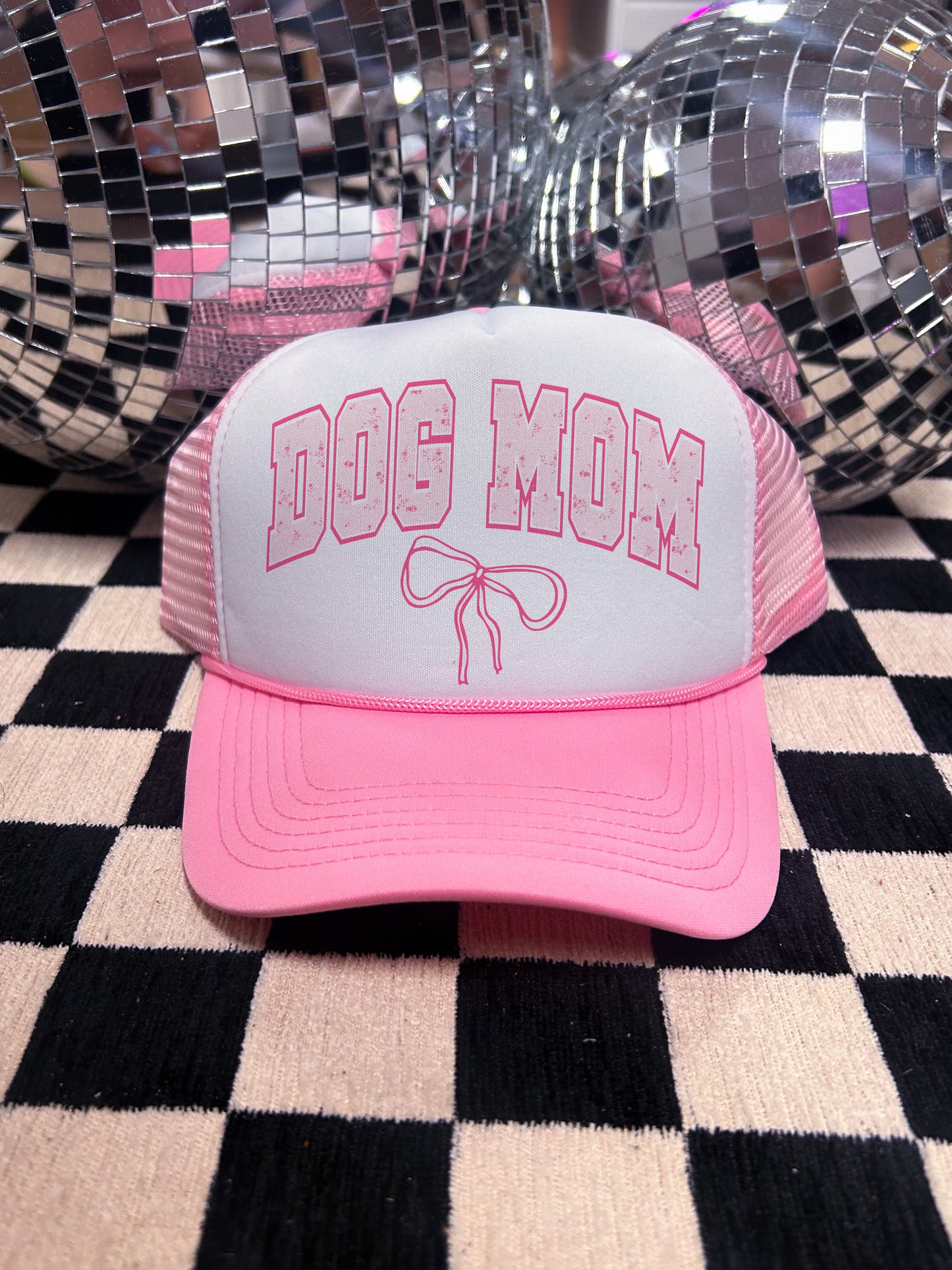 Dog Mom Pink Trucker Hat