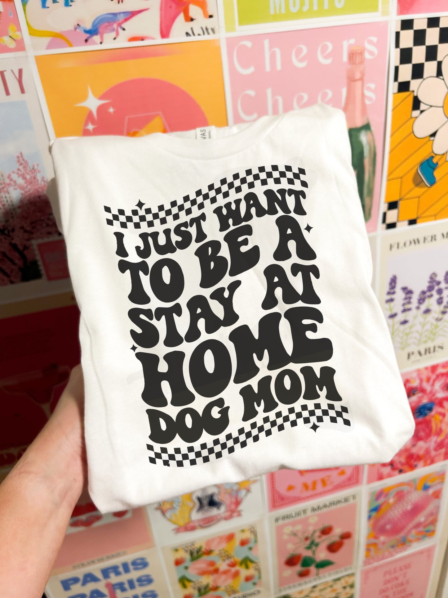 Stay At Home Dog Mom Tee