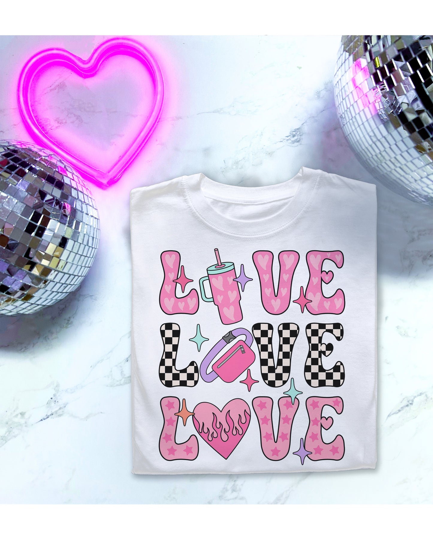 Basic Girl Love Love Love Tee