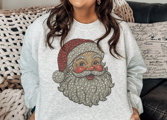 Vintage Santa Faux Rhinestone