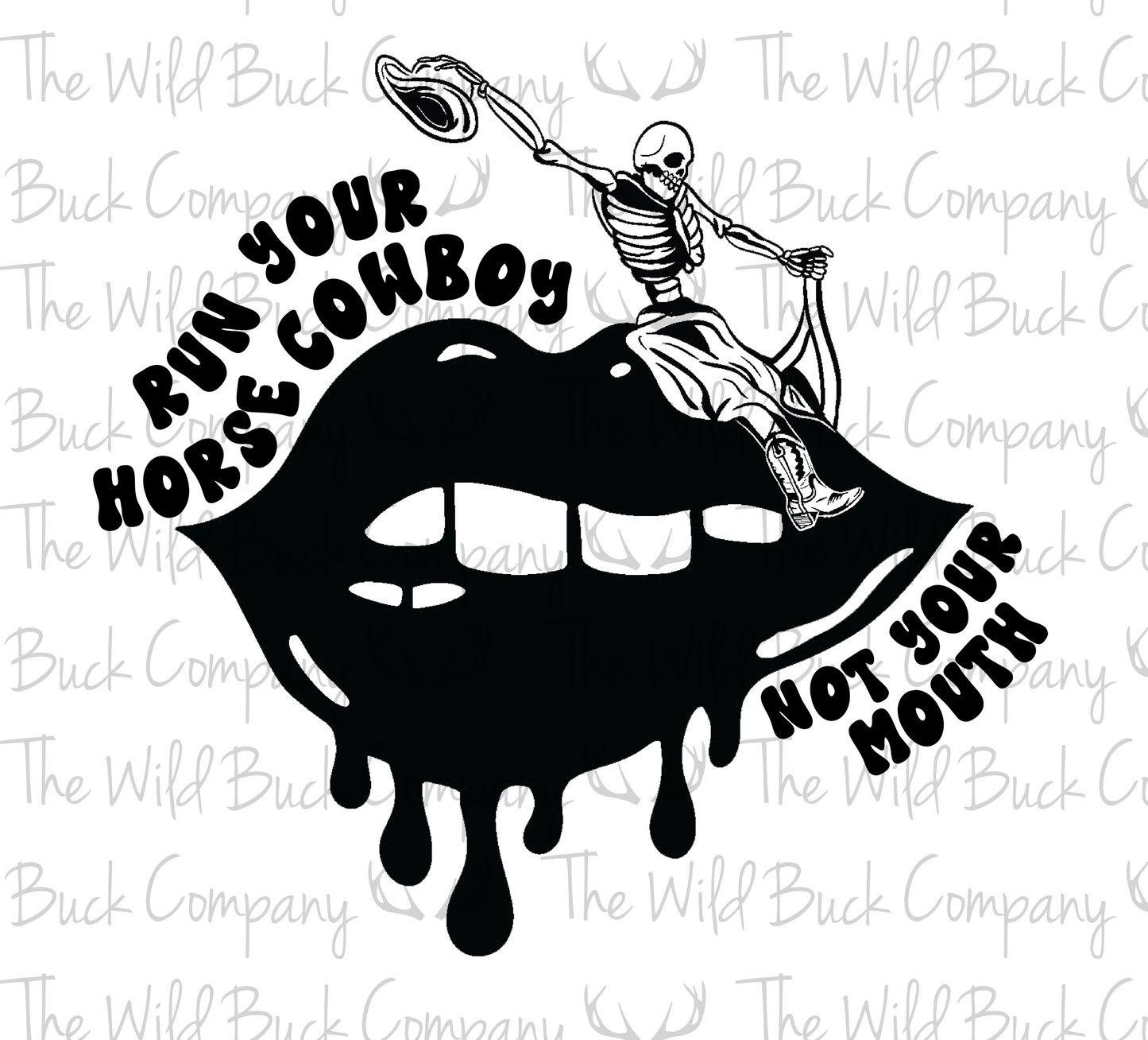 Not Your Mouth (Black and Pink) PNG Download