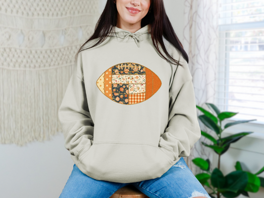 Faux Floral Patchwork Football
