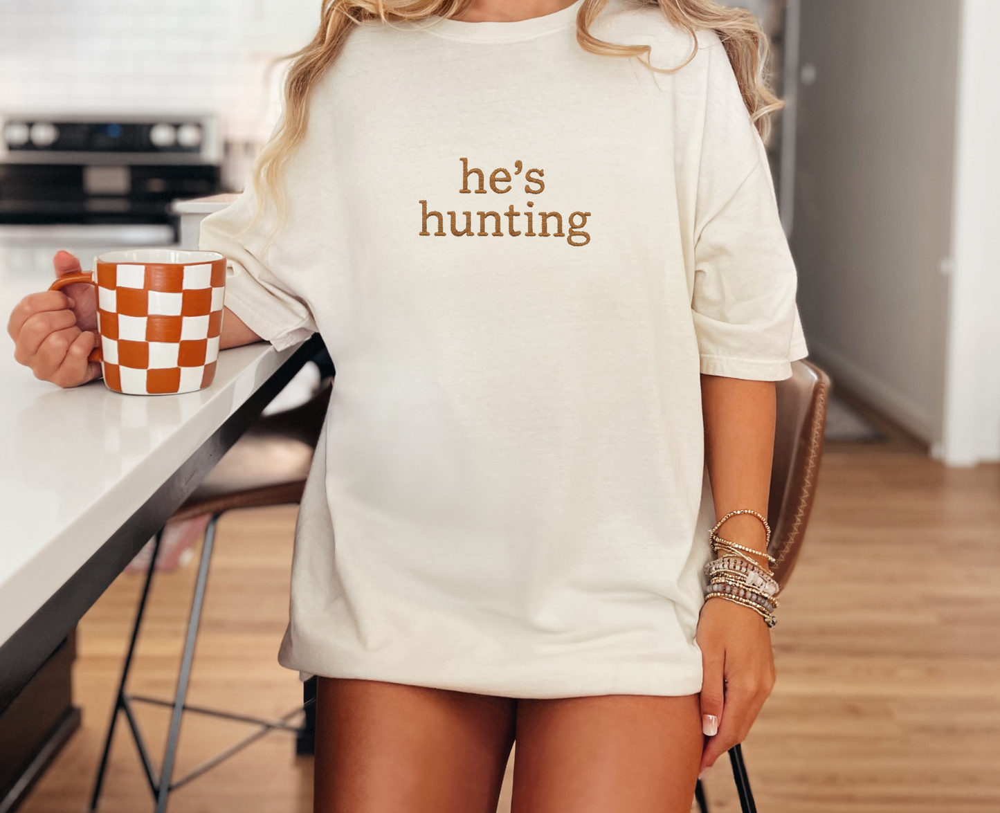 He's Hunting Faux Embroidery