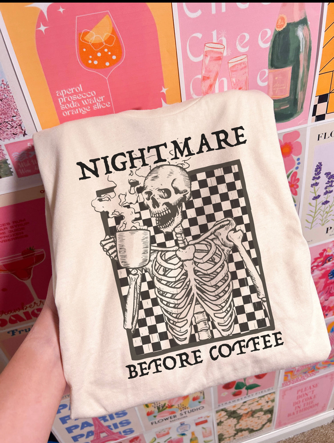 Black Nightmare Before Coffee Tee