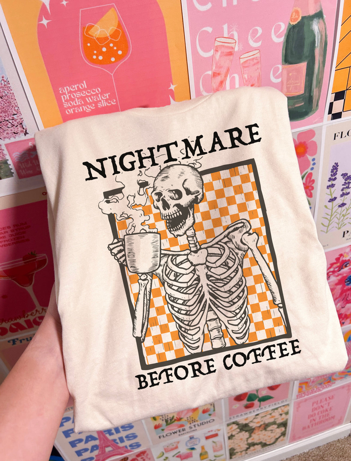 Orange Nightmare Before Coffee Tee