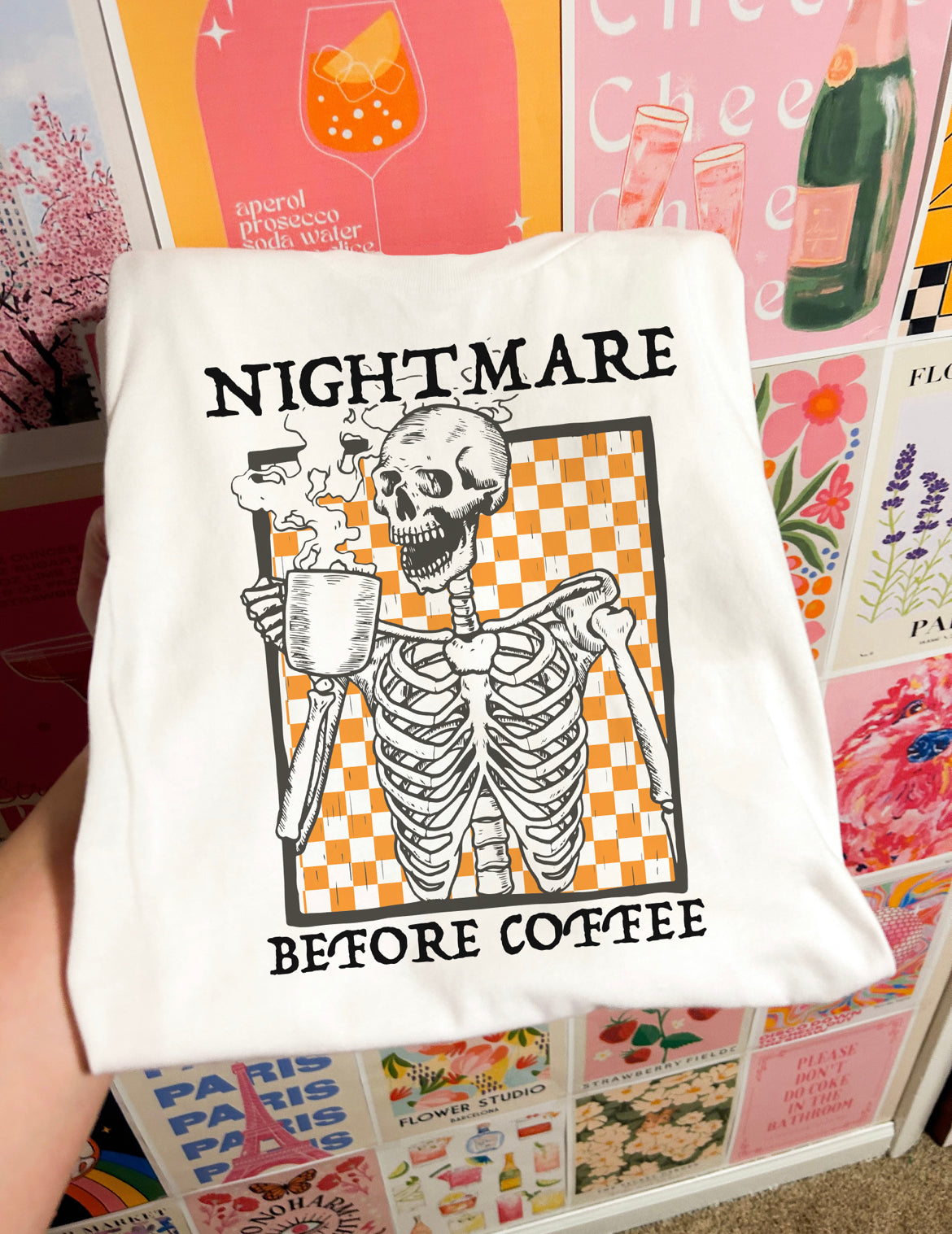 Orange Nightmare Before Coffee Tee