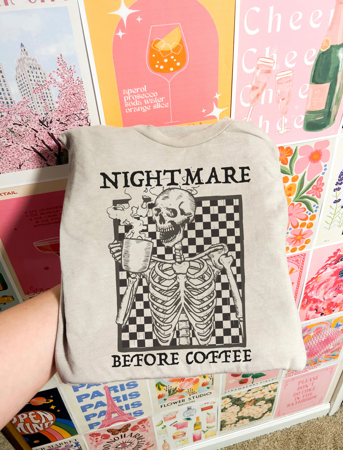 Black Nightmare Before Coffee Tee