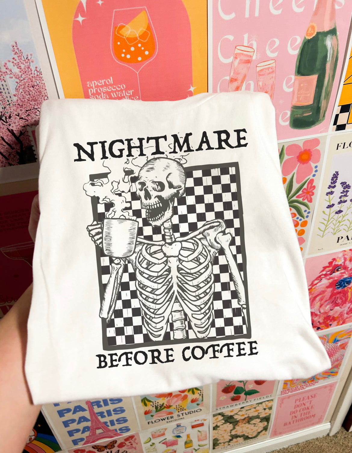 Black Nightmare Before Coffee Tee