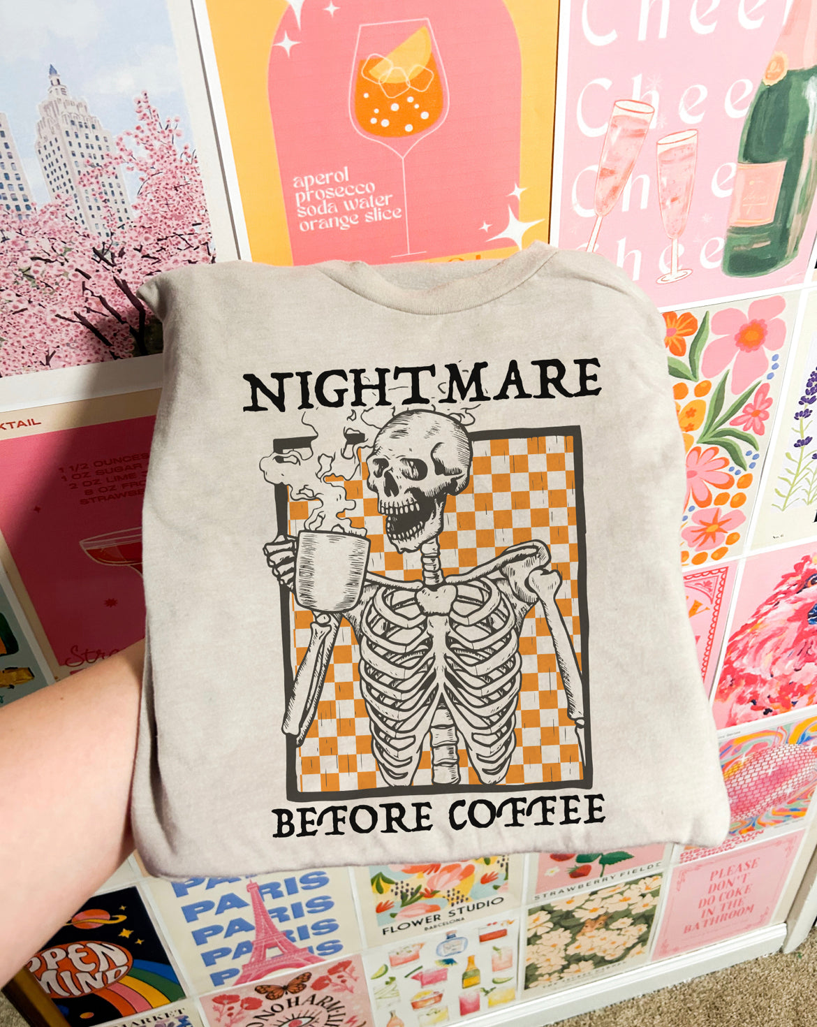 Orange Nightmare Before Coffee Tee