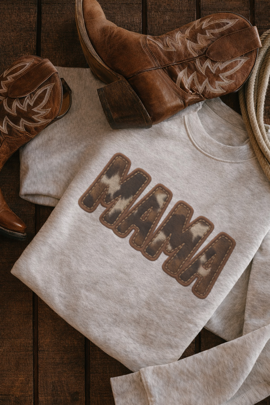 Faux Cowhide Stitch Mama
