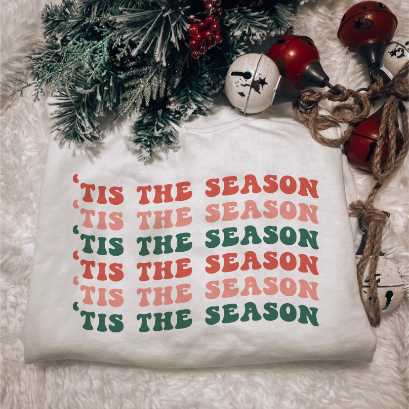 Retro Tis The Season - Crewneck Sweatshirt