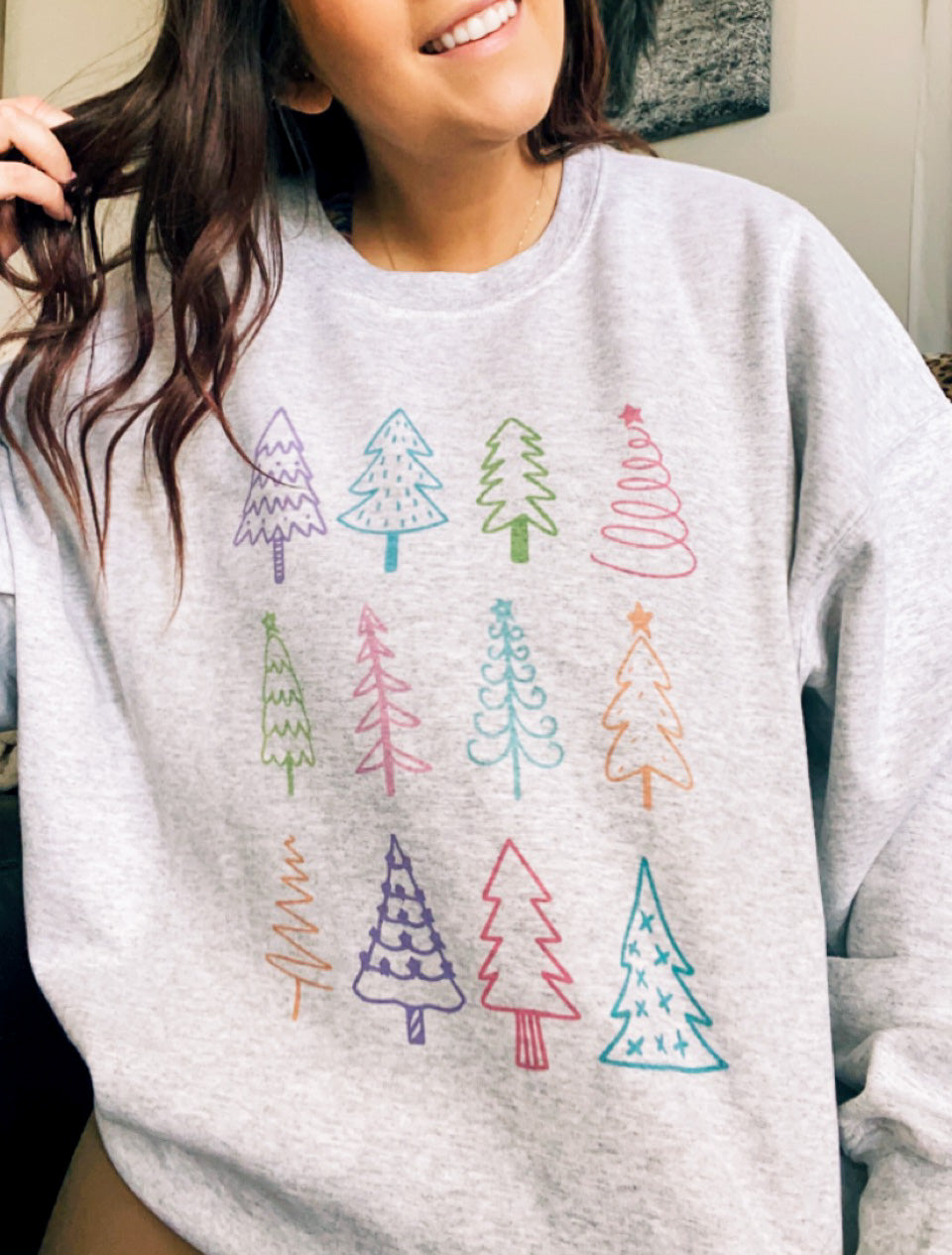 Whimsical Christmas Tree - Crewneck Sweatshirt