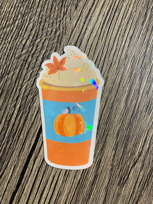 Pink Holographic Pumpkin Starbucks Tumbler