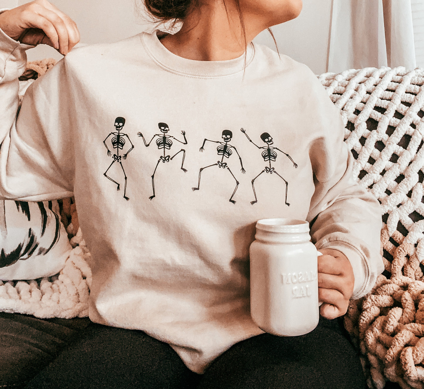 Dancing Skeletons - Halloween Crewneck Sweatshirt