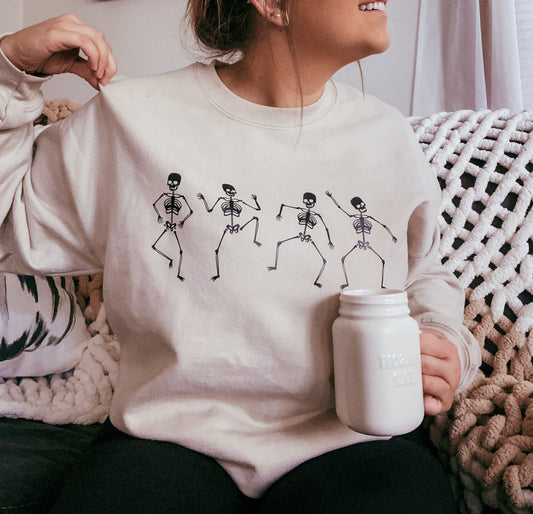 Dancing Skeletons - Halloween Crewneck Sweatshirt